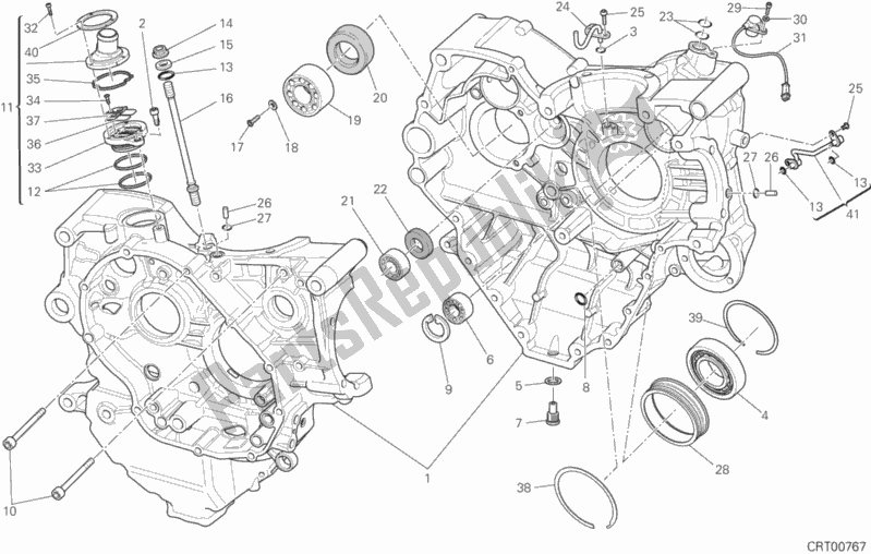 Todas las partes para Par De Medio Cárter de Ducati Diavel Carbon FL USA 1200 2018
